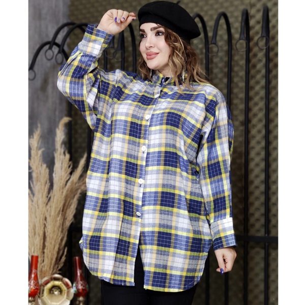 مانتو موهر پانچ چهارخونه - مانتو پاتریس رشت