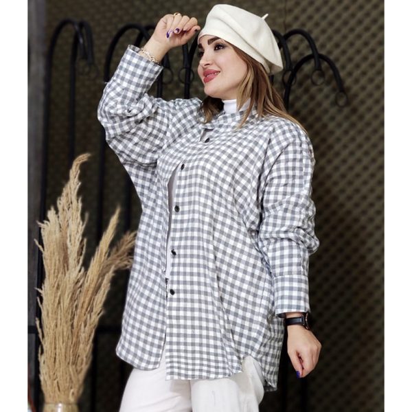 مانتو پانچ چهارخونه ریز - مانتو پاتریس رشت