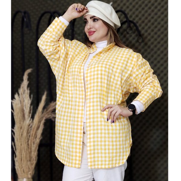 مانتو پانچ چهارخونه ریز - مانتو پاتریس رشت