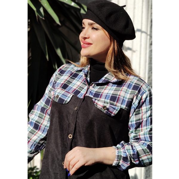 4060035-0010-min مانتو چهارخونه ترکیبی - مانتو پاتریس رشت