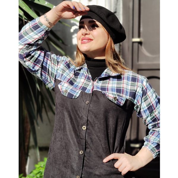 4060035-0011-min مانتو چهارخونه ترکیبی - مانتو پاتریس رشت