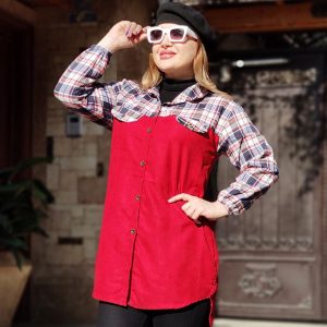 مانتو چهارخونه ترکیبی - مانتو پاتریس رشت