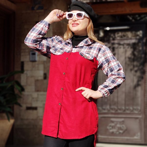 4060035-004-min مانتو چهارخونه ترکیبی - مانتو پاتریس رشت