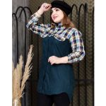 مانتو چهارخونه ترکیبی - مانتو پاتریس رشت