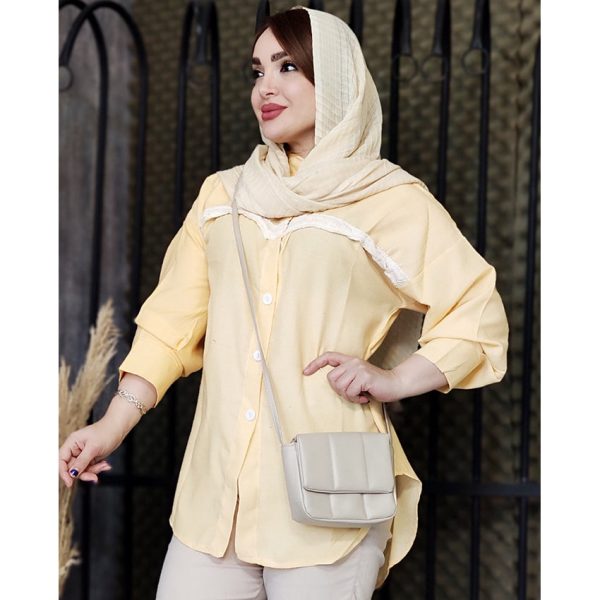 مانتو لینن نوار ریش ریش