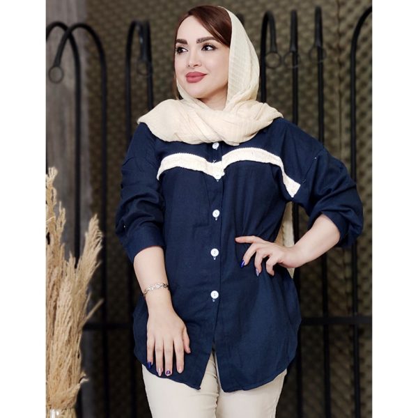 مانتو لینن نوار ریش ریش