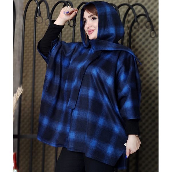 پالتو پانچ چهارخونه - مانتو پاتریس رشت