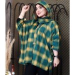 پالتو پانچ چهارخونه - مانتو پاتریس رشت