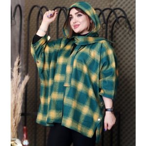پالتو پانچ چهارخونه - مانتو پاتریس رشت