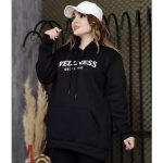 هودی دورس مشکی چاپی