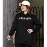 هودی دورس مشکی چاپی