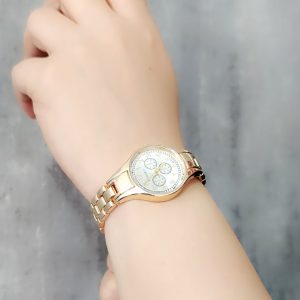 ساعت مچی استیل طلایی-