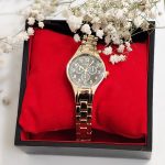 ساعت مچی استیل طلایی-