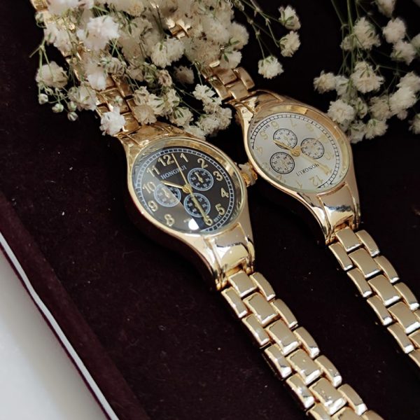 ساعت مچی استیل طلایی-