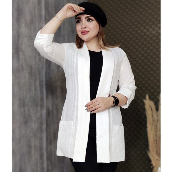 مانتو یقه شالی 21000424 - Image 2