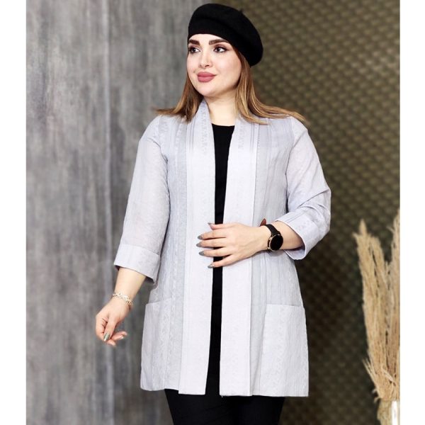 مانتو یقه شالی 21000424 - Image 3