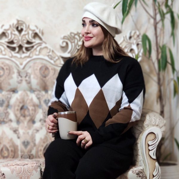 24500355-1-min ست بلوز شلوار بافت لوزی - مانتو پاتریس رشت