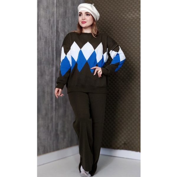 24500355-3-min ست بلوز شلوار بافت لوزی - مانتو پاتریس رشت