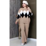 ست بلوز شلوار بافت لوزی - مانتو پاتریس رشت