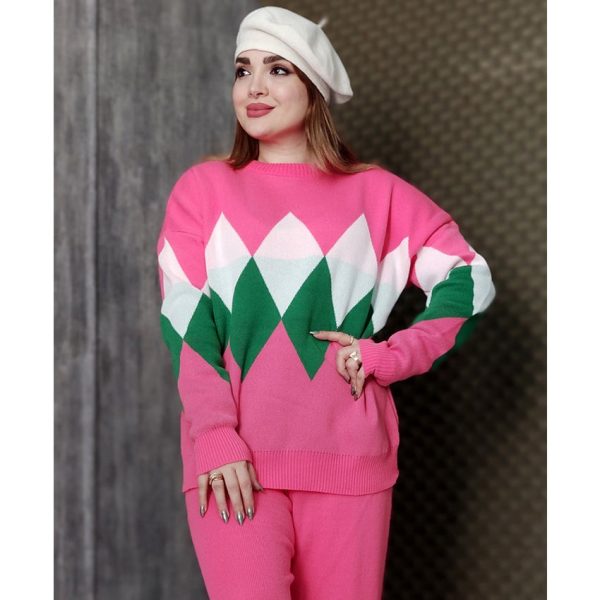 24500355-8-min ست بلوز شلوار بافت لوزی - مانتو پاتریس رشت