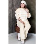ست بلوز شلوار بافت راه راه - مانتو پاتریس رشت