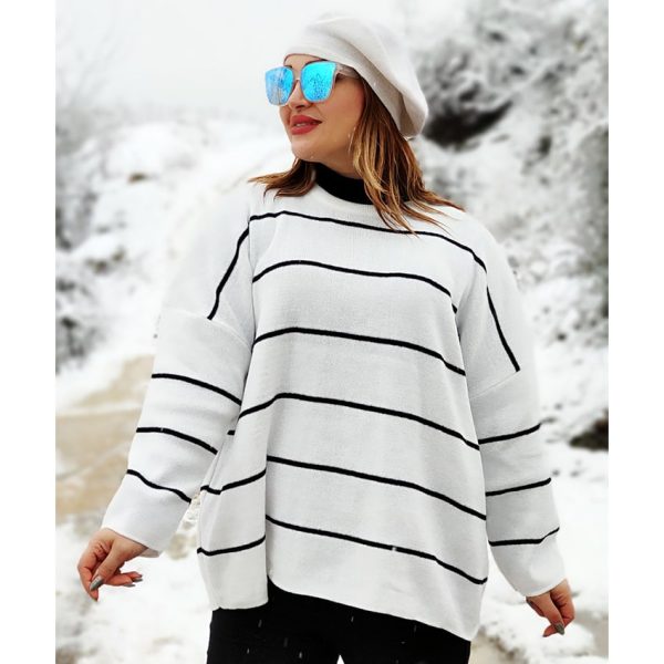 بلوز بافت پینترستی راه راه - مانتو پاتریس رشت