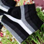 جوراب مچی راه راه مشکی