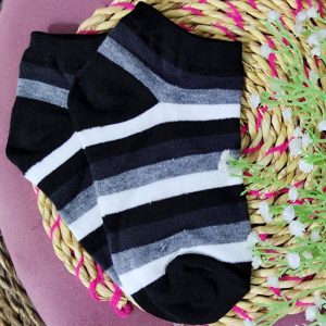 جوراب مچی راه راه مشکی - مانتو پاتریس رشت