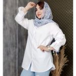 شومیز سفید آستین بندی - مانتو پاتریس رشت