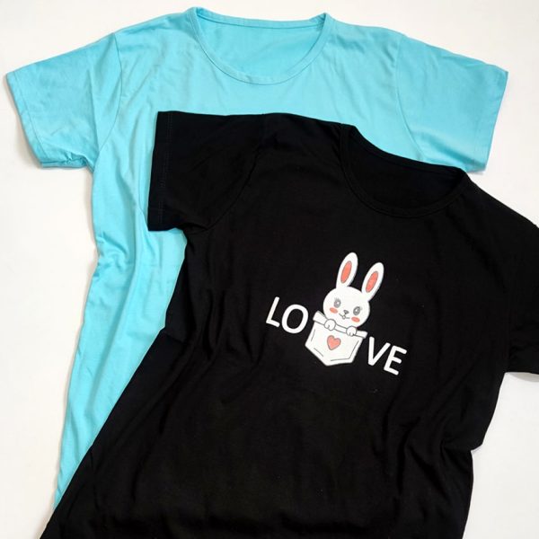 تیشرت نخ پنبه جیب خرگوش