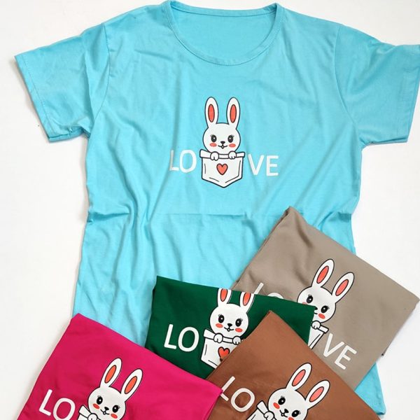 تیشرت نخ پنبه جیب خرگوش