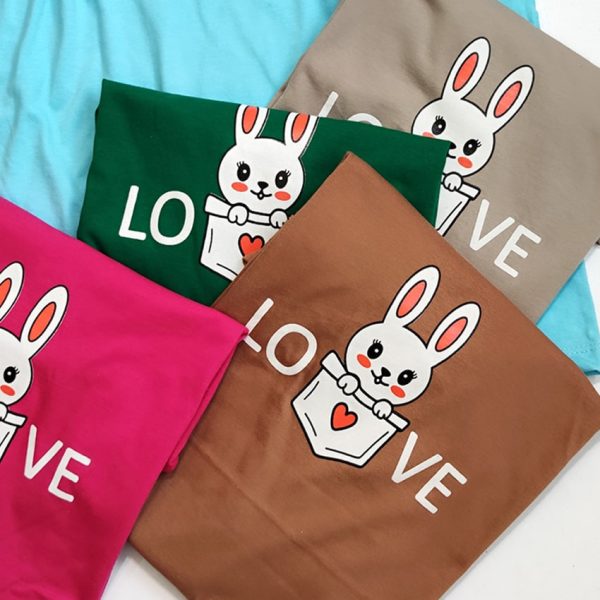 تیشرت نخ پنبه جیب خرگوش