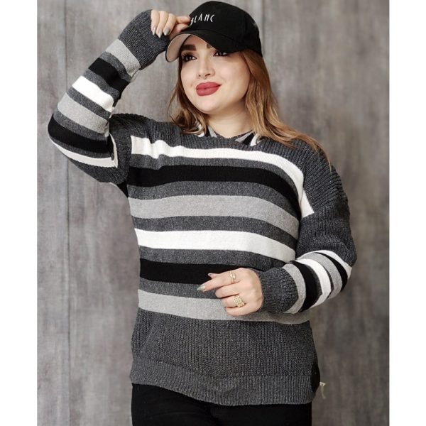 35100115-02-min هودی بافت راه راه - مانتو پاتریس رشت