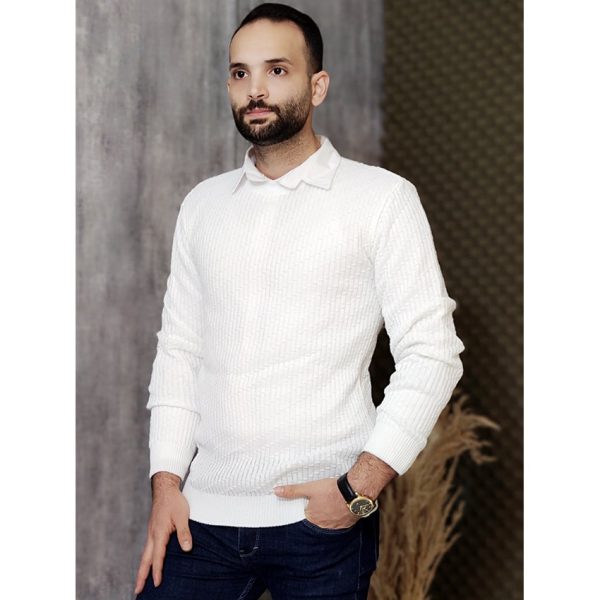 بلوز بافت یقه گرد مردانه - مانتو پاتریس رشت