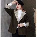 پالتو یقه چهارخونه فوتر -مانتو پاتریس رشت