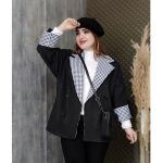 پالتو یقه چهارخونه فوتر -مانتو پاتریس رشت