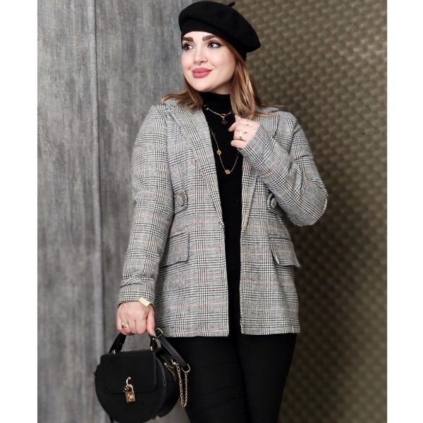 پالتو کتی چهارخونه - مانتو پاتریس رشت