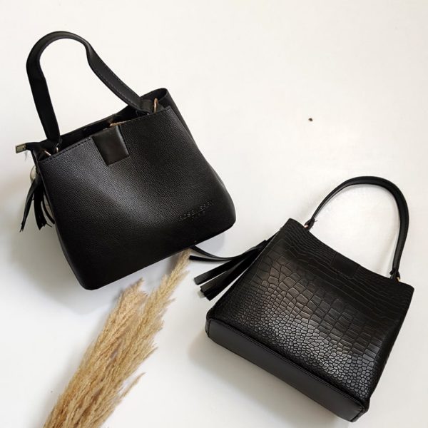 کیف مشکی منگوله دار - مانتو پاتریس رشت