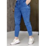 شلوار مام فیت آبی - مانتو پاتریس رشت