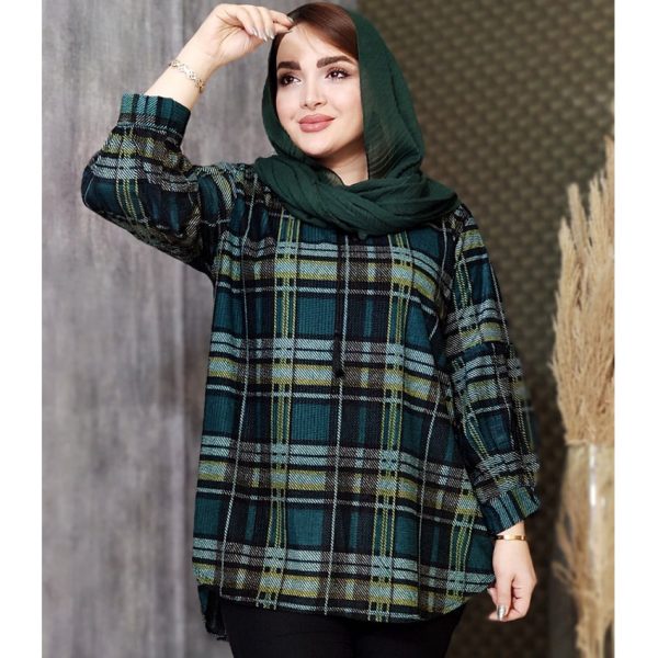 392001-03-min تونیک مخمل چهارخونه - مانتو پاتریس رشت