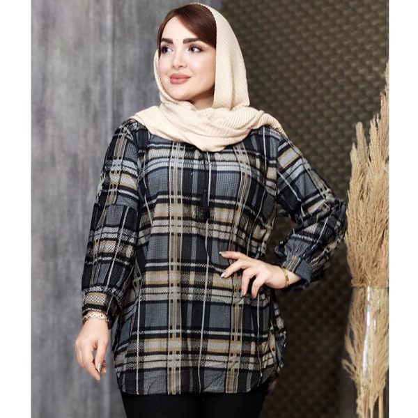 تونیک مخمل چهارخونه - مانتو پاتریس رشت