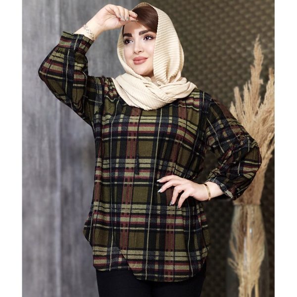 تونیک مخمل چهارخونه - مانتو پاتریس رشت