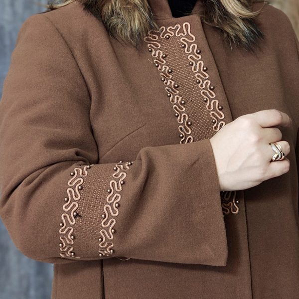 پالتو فوتر بلند گلدوزی - مانتو پاتریس رشت