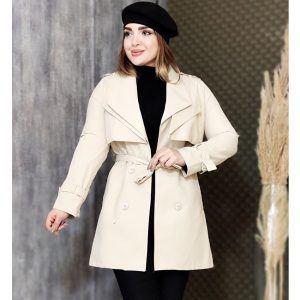 بارانی کتان زارا دو یقه - مانتو پاتریس رشت