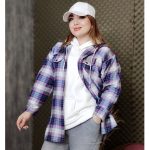 مانتو کلاهدار چهارخونه - مانتو پاتریس رشت