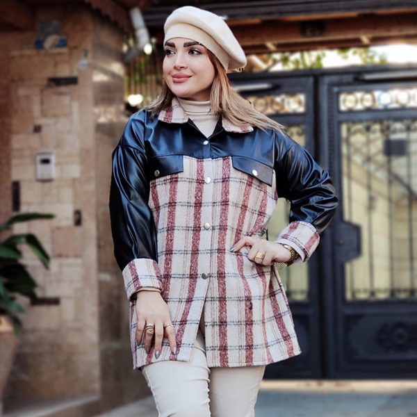 شکت ترکیبی چهارخونه - مانتو پاتریس رشت