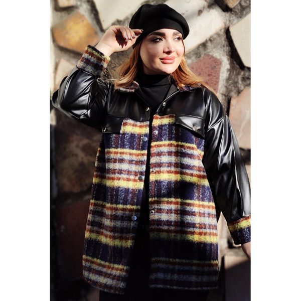 شکت ترکیبی چهارخونه - مانتو پاتریس رشت