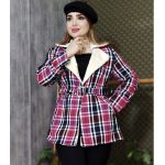 پالتو چهارخونه یقه خز - مانتو پاتریس رشت
