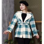 پالتو چهارخونه یقه خز - مانتو پاتریس رشت
