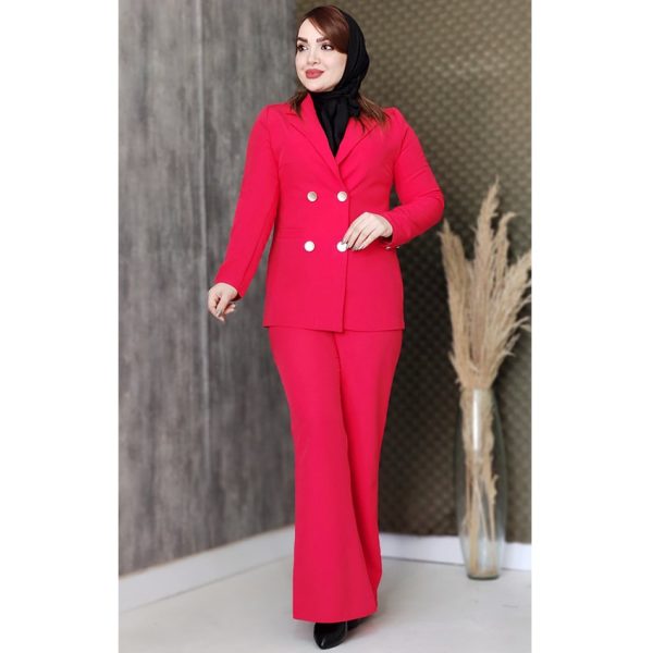 ست کت شلوار مازراتی دکمه طلایی - مانتو پاتریس رشت